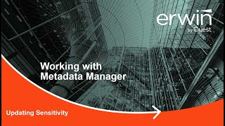 Metadata Manager Updating Sensitivity  v12