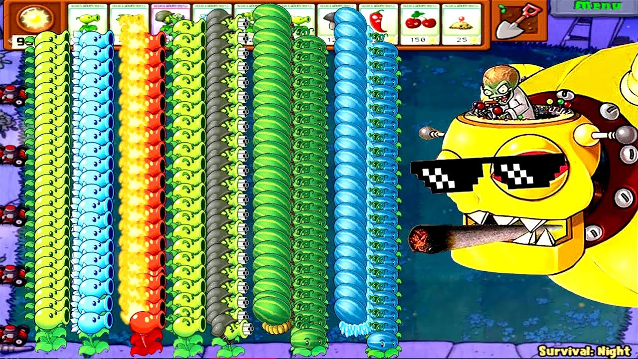 All Pea PvZ Vs Team All Pea Vs Giga Gargantuar Vs Dr Zomboss PvZ ...