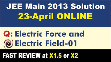 JEE Main 2013 Physics Solutions | Electric Force and Electric Field-01