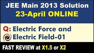 JEE Main 2013 Physics Solutions | Electric Force and Electric Field-01