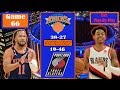 New York Knicks VS Portland TrailBlazers Live Play-By-Play Watch-Along Commentary II Anunoby Returns