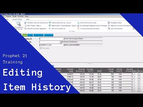 epicor-prophet-21-training-&-how-to---editing-item-history