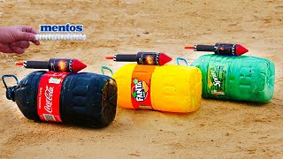 XXL Coca Cola, Fanta, Sprite and Mentos Race!