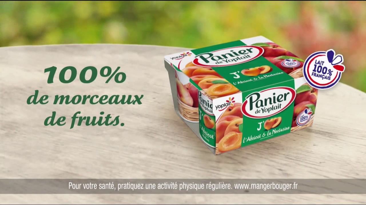 Panier De Yoplait Le Yaourt 100 Morceaux De Fruits Au Lait Francais Pub 8s Youtube
