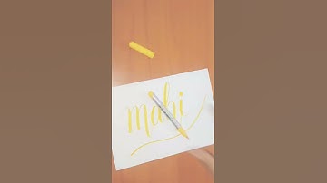 Calligraphy Writing of the Name #Mahi on request in last video with Doms Brush Pens! #Viral