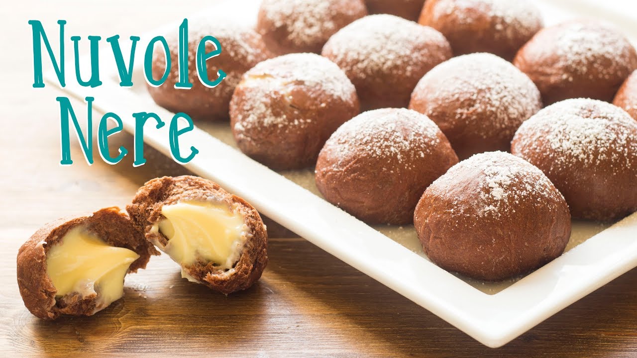 Nuvole Nere Ripiene | Brioche al Cacao Ripiene di Crema al Cioccolato Bianco | 55winston55