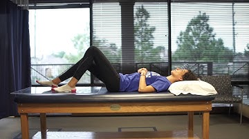 Back Stabilization Exercise Heel Slide With Bracing | Houston Texas