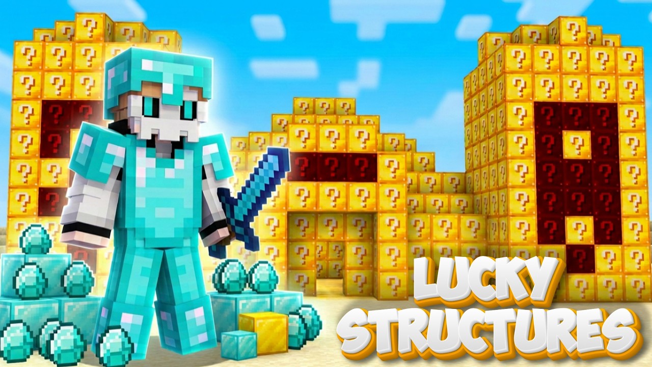 Minecraft BUT Structures Are LUCKY!