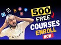 500+ Free COURSES with Certification | Online Earning Free Courses |Free Digital Marketing Courses