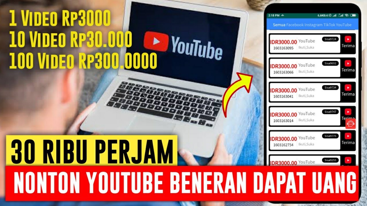 Nonton Youtube Beneran Di Bayar Hitungan Jam Aplikasi Penghasil Uang Terbaru 2020 Youtube