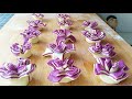 用紫薯做的雙色花卷，簡單又美味，出鍋那一刻太好看了，絕對出彩【洪洋美食日記】