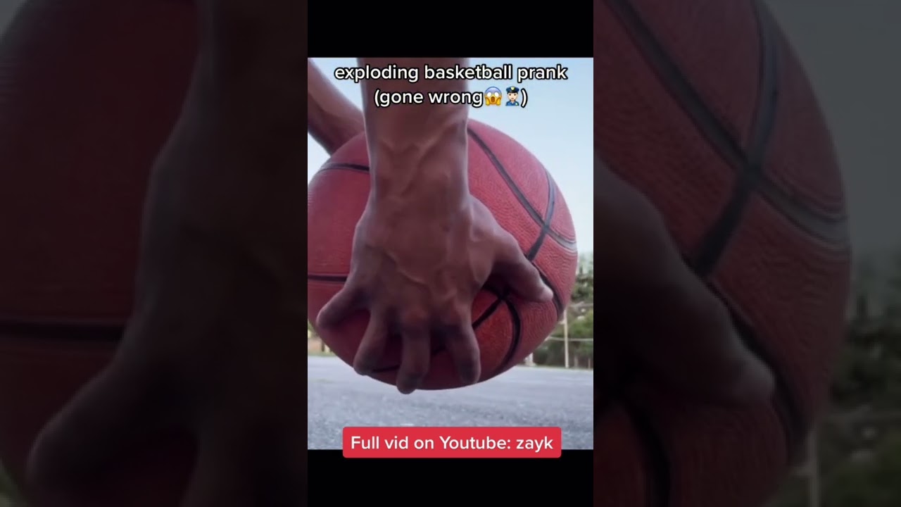 EXPLODING BASKETBALL PRANK *GONE WRONG*💥👮🏻‍♂️ 