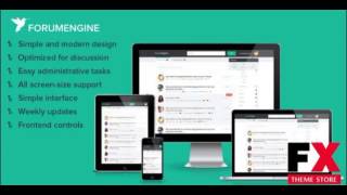 Preview ForumEngine Flat Responsive WordPress Forum Theme TF