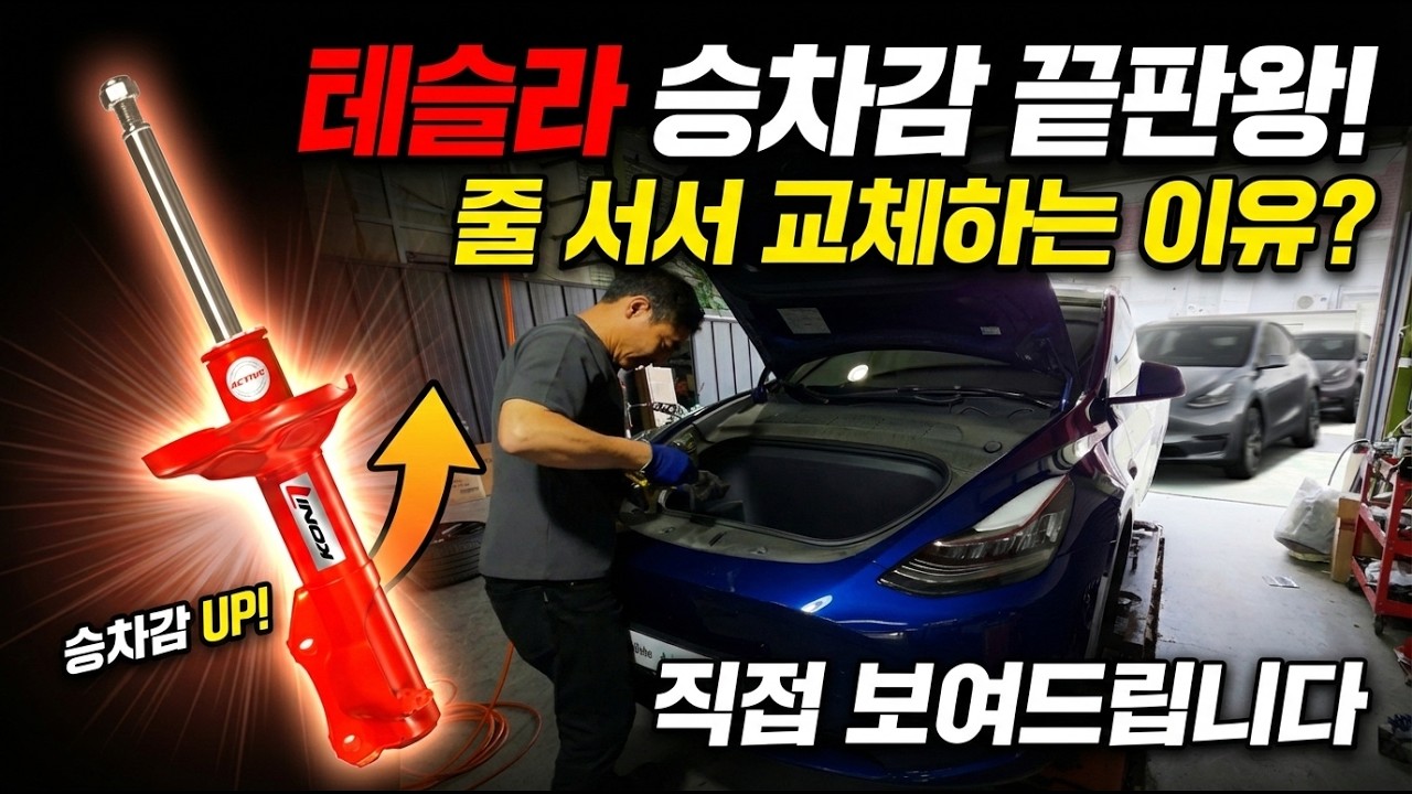 요즘 테슬라 오너들이 줄 서서 교체하는 이유? 승차감 개선 끝판왕 직접 보여드립니다