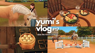 THE SIMS 4 VLOG 🐴 | horseback riding, vacation in chestnut ridge, xiao long bao, sukiyaki etc