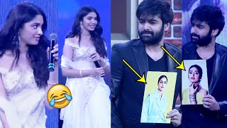 Ram Pothineni & Krithi Shetty Playing Funny Game The Warriorr Pre Release Event Tt