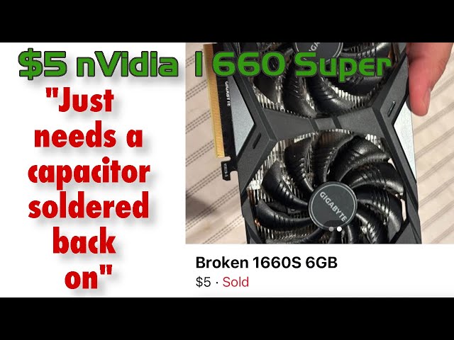 Trying to repair a $5 nVidia GeForce GTX 1660 Super that