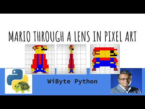 6. Pixel Art with Turtle (Enhancements): Arbitrary patterns like Mario through a lens