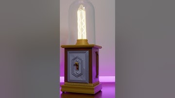 Victorian-era inspired lamp using an LED Noodle learn.adafruit.com/led-noodle-lamp #3dprinting