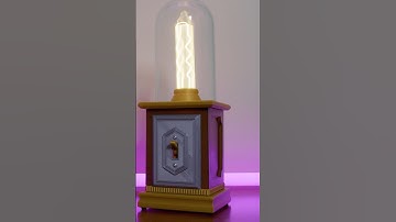 Victorian-era inspired lamp using an LED Noodle learn.adafruit.com/led-noodle-lamp #3dprinting
