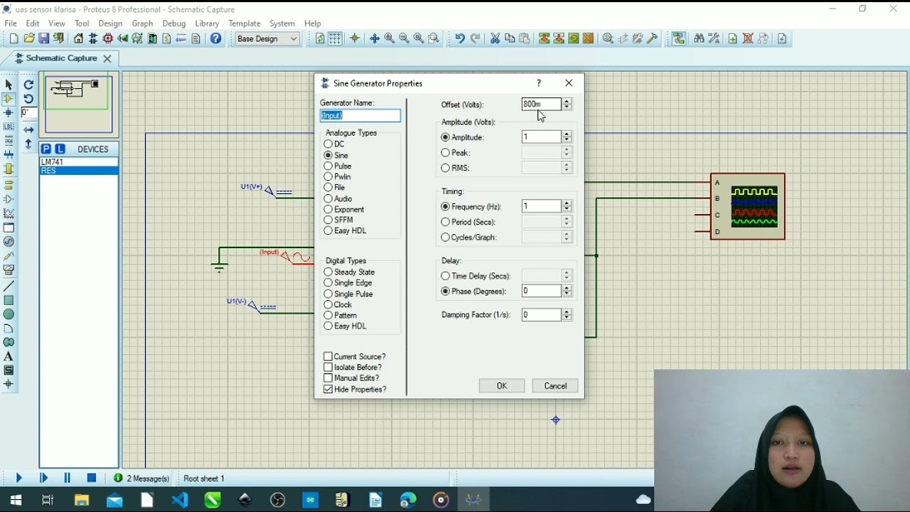 Simulasi Penguat Sinyal Inverting Op-Amp - YouTube