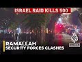 Protesters clash with security forces in Ramallah after the Hospital air strike