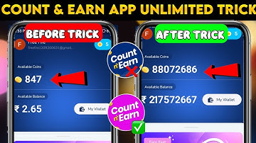 Count & Earn App Unlimited Coins Trick | Count & Earn App Se Coins Kaise Kamaye | Count & Earn Trick