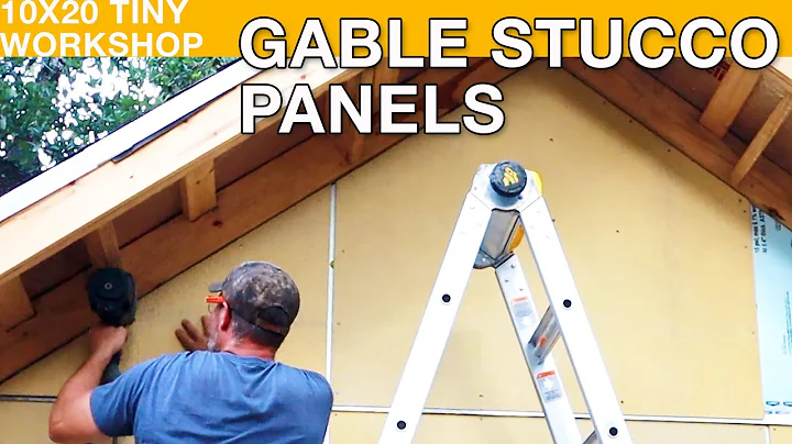 Building a Tiny Workshop: Gable Stucco Panels