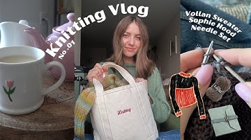 A Slow Winter Morning with a New Needle Set, Organizing Yarn & Current WIPS | Knitting Vlog No. 1