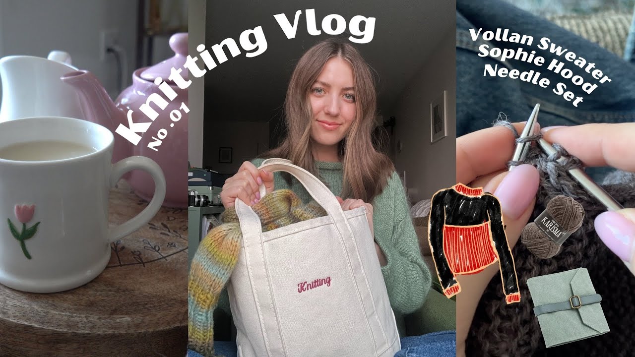 A Slow Winter Morning with a New Needle Set, Organizing Yarn & Current WIPS | Knitting Vlog No. 1