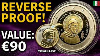 2026 İtalya 2 Nadir Madeni Paralar Assisili Aziz Francisin Reverse Proof