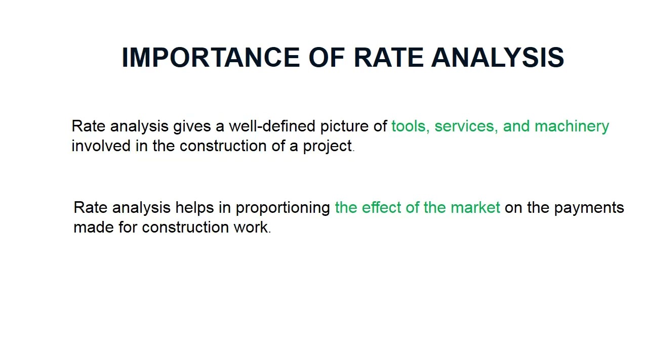 Rate Analysis 