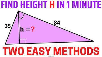 Can you find the Height of the Triangle in 60 Seconds? | Two Simple Methods