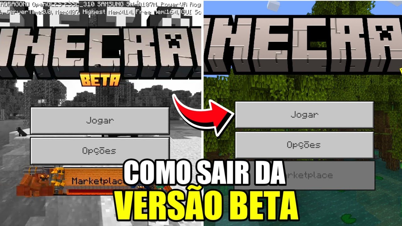 Como sair da versão beta do Minecraft