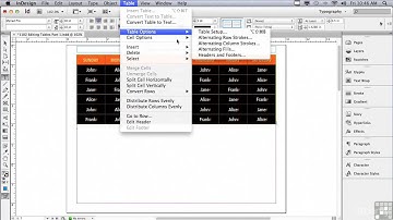 Indesign CS6   1102 Editing Tables Part 1