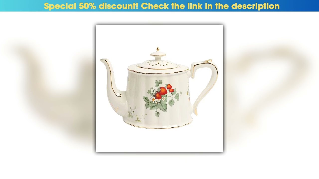 New Arrival Beautiful Lovely Teapot English British Style 900 ML Canteen Watering Can Jug European•