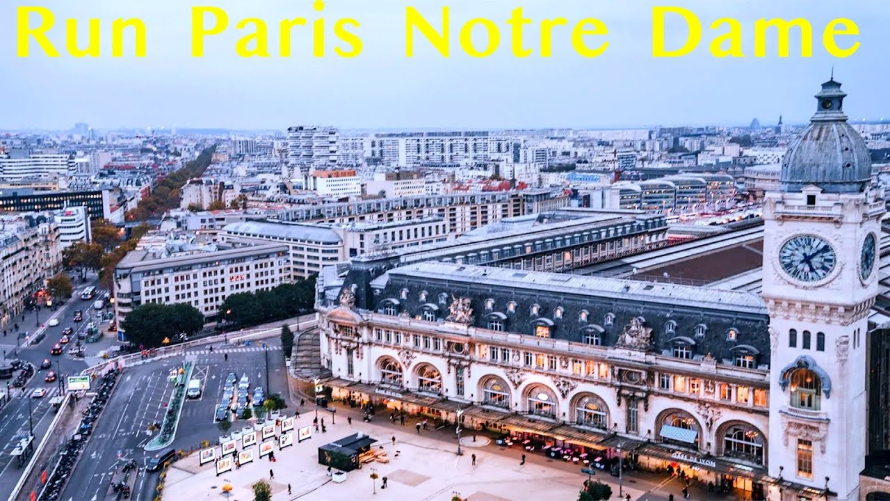 Virtual Run Paris! Gare de Lyon to Notre Dame 4K