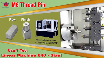 M6 Thread Pin 640 slant | RealTech CNC Machine VD-150