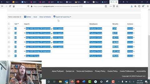 Saving Search History in ProQuest Central