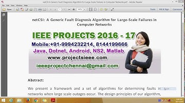 netCSI A Generic Fault Diagnosis Algorithm for Large Scale Failures in Computer Networks