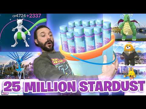 I Spent 25 MILLION Stardust Maxing 70+ Pokémon to Level 50!
