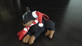 2001 STUFFINS K-9 LICENSE ORNAMENT DOBERMAN PINSCHER DOG PLUSH REVIEW