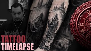 Lorna Shore inspired tattoo | tattoo Timelapse | Chris Sinclair tattoos 