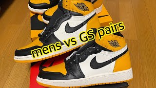 mens vs GS : Air Jordan 1 Retro High OG “TAXI” Men S Aj1
