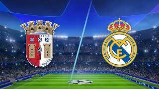 مباراة ريال مدريد ضد سبورتنغ براغا دوري أبطال أوروبا في لعبة eFootball 2024 PPSSPP Android