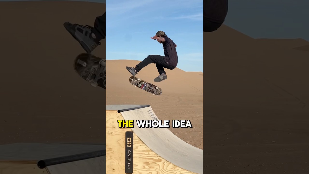 Desert skate ramp with 