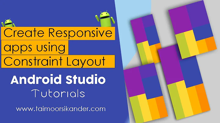 Create a responsive design in android studio to fit all screen sizes using Constraint layout