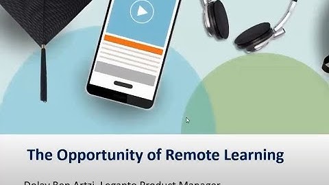 The opportunity of remote learning