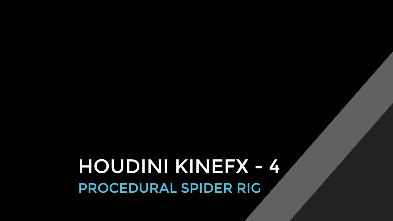 HOUDINI KINEFX - Lesson 4 - Procedural spider rig - YouTube