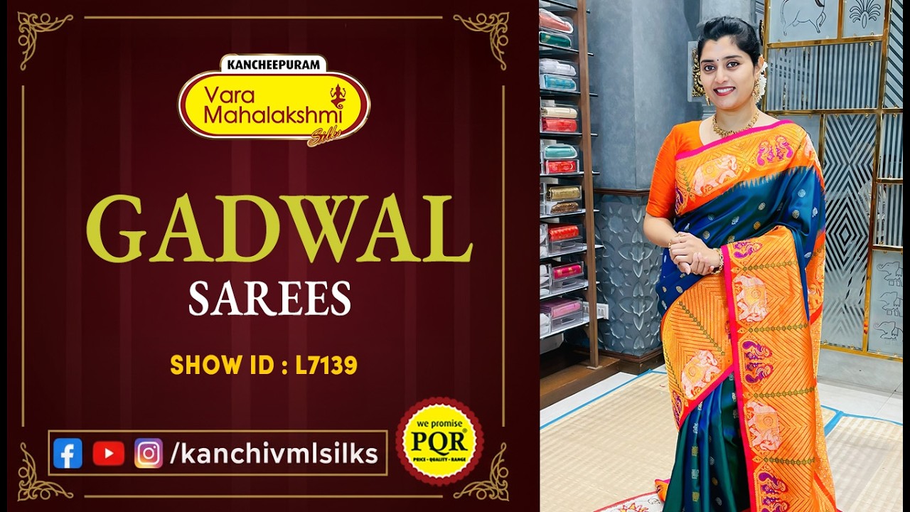 Gadwal Sarees Collection | WhatsApp Number 89 0001 0002 | Kancheepuram Varamahalakshmi Silks LIVE